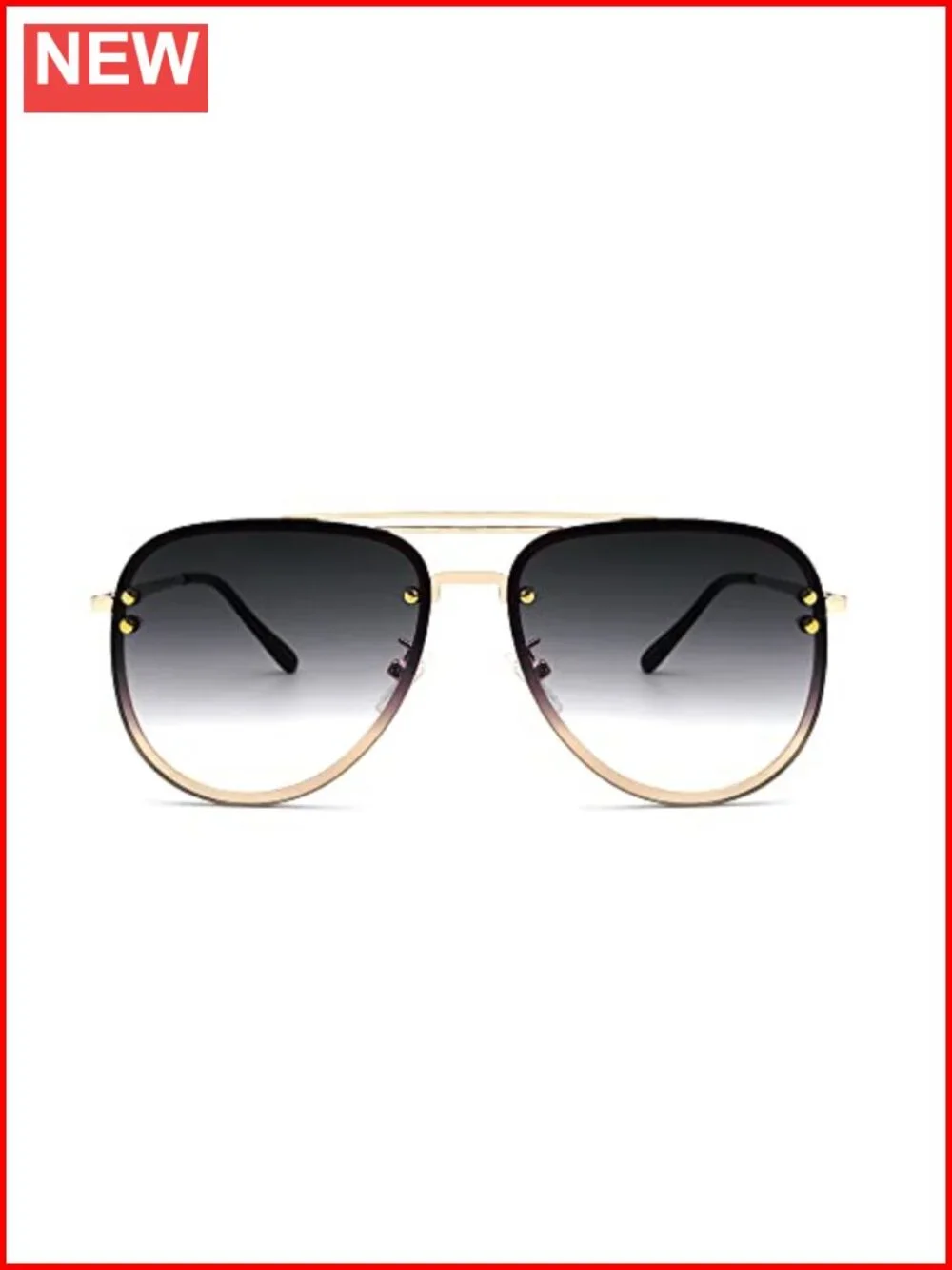 Trendy Oversized Aviator Sunglasses for Women Retro Cute Big Shades UV